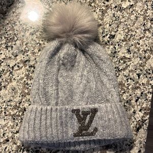 LV embellished winter hat